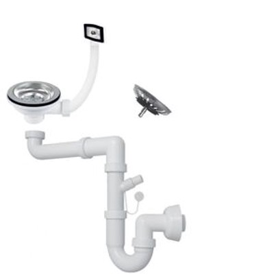 SINK SOLUTION Sifon prostorni 3 1/2" vertikalni pomoćni preljev